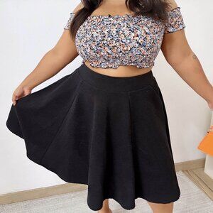 Snag Ottoman Flare Skirt | Size 12-14